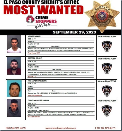 MOST WANTED 09292023