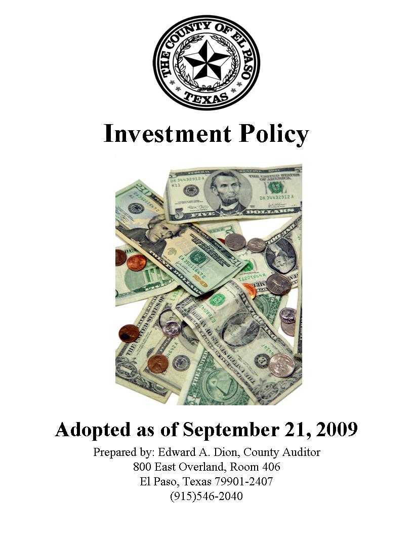 Investment Policy 2010