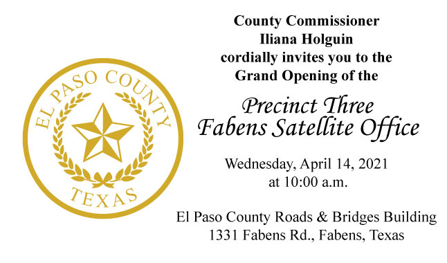 Grand Opening of the Precinct Three Fabens Satellite Office